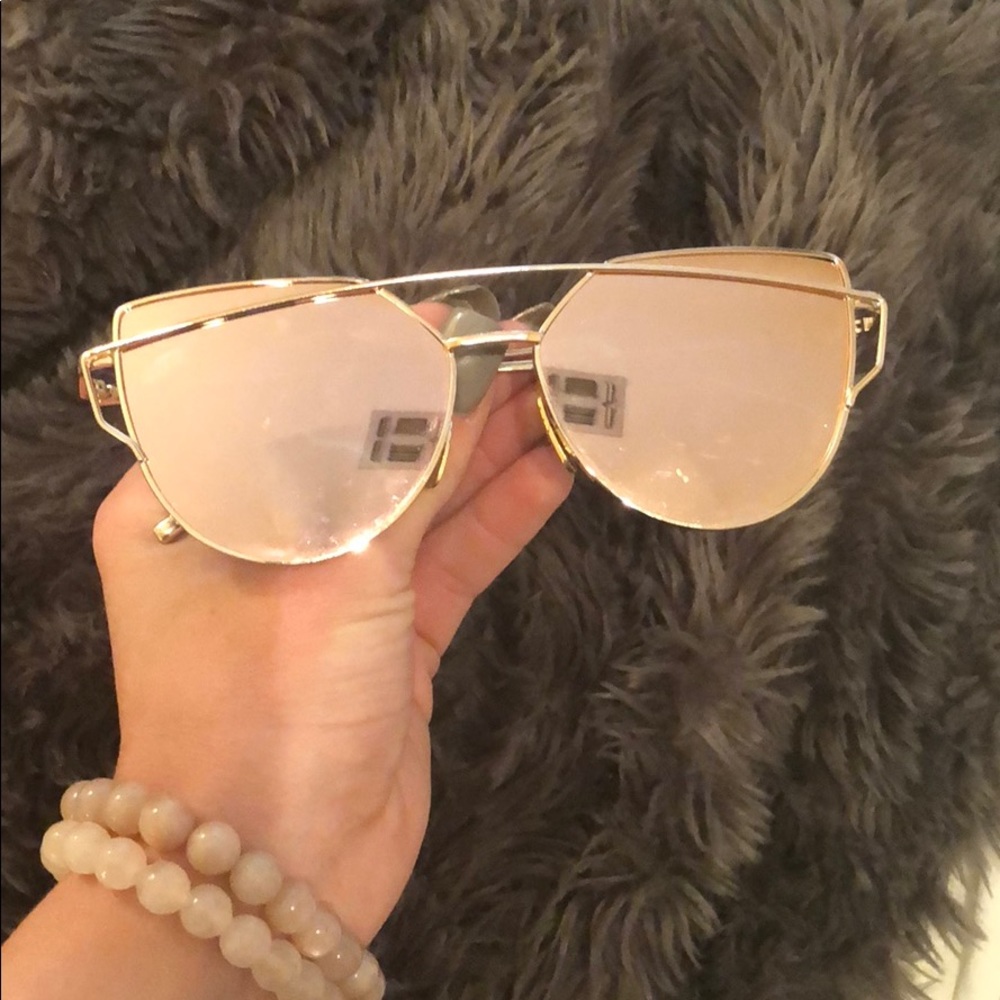 Showpo Rose Gold Sunglasses